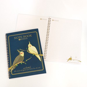 Notebook Navy Notebook Parakeet B5-size Stationery