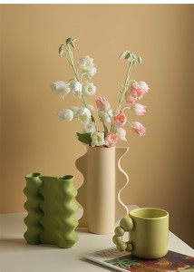 幾何学的な花瓶の装飾品0402#STL823