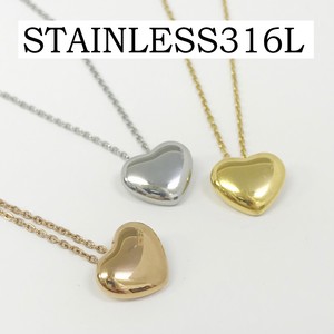 【ステンレス316L】サージカルネックレス | ステンレスネックレス アクセサリー | ハート necklace S65