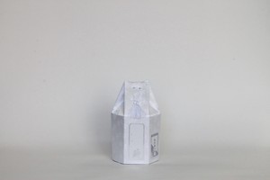 【ペット骨壷・分骨壺】六角袋（サクラ柄）　ホワイト　3寸
