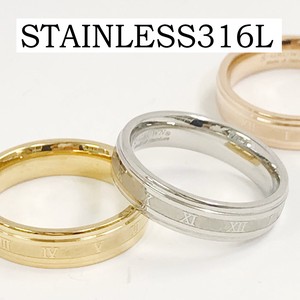 【ステンレス316L】ローマ数字 サージカルリング | ステンレスリング | 指輪 | ring SGR-13067