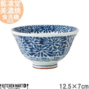 藍凛堂 蛸唐草 ソギ大平 茶碗 12.5×7cm