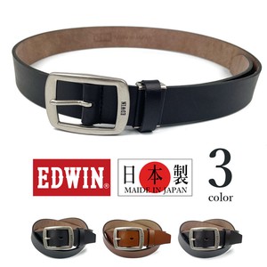 Belt EDWIN Cattle Leather Genuine Leather 3-colors Made in Japan