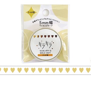 WORLD CRAFT Planner Stickers Heart Sticker Gift Kira-Kira Masking Tape Stationery M