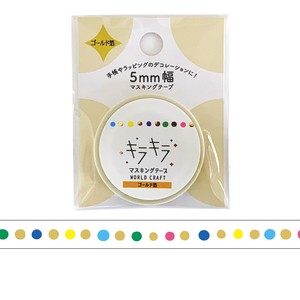 WORLD CRAFT DECOLE Washi Tape Sticker Kira-Kira Masking Tape Dot Stationery M