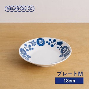 メランコリコ プレート M(18cm) 軽量食器[日本製/美濃焼/洋食器]