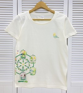 レディースTシャツ☆ことり遊園地シリーズ☆観覧車【鳥】