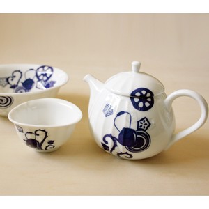 Mino ware Japanese Teapot Gift Set Blue Made in Japan