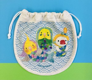 Pouch/Case Series Amabie Drawstring Bag M Japanese Pattern