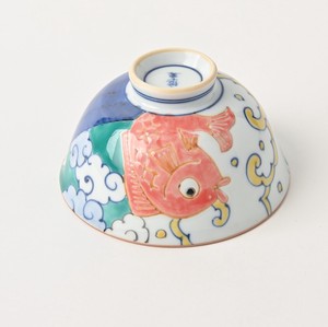 有田焼　めでたや　お茶碗　大　手描き　オリジナル　日本製