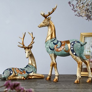 2個セット 鹿の像の工芸品0506STL226