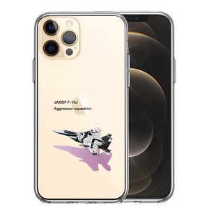iPhone12/12pro 側面ソフト 背面ハード ハイブリッド クリア ケース 航空自衛隊 F-15J アグレッサー