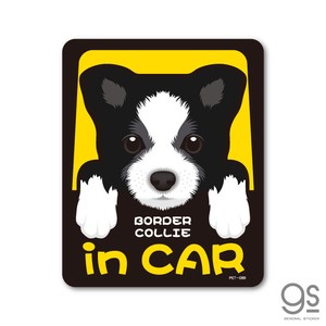 ペットステッカー BORDER COLLIE in CAR ドッグインカー 車 ペット 愛犬 DOG 全25犬種 PET089