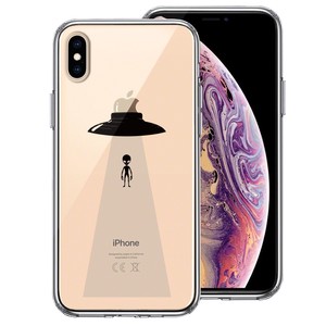 iPhoneX iPhoneXS 側面ソフト 背面ハード ハイブリッド クリア ケース UFO 帰艦