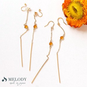 Clip-On Earrings Earrings Jewelry Orange 1 tablets Made in Japan