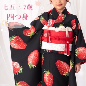 Kids' Japanese Clothing Little Girls Red Strawberry Kimono Kids Baby Girl
