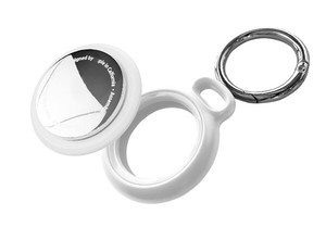 Apple AirTag用ハードPCケース　Tag charm Ring タグチャームリング　ホワイト