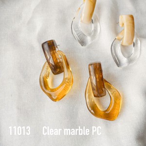 【即納商品】11013  Claer marble PC　クリアマーブルピアス
