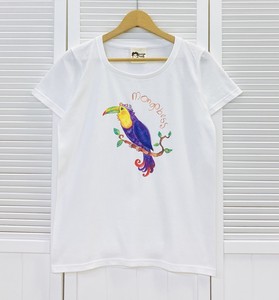 レディースTシャツ☆レトロモンゴシリーズ☆オウム【鳥】