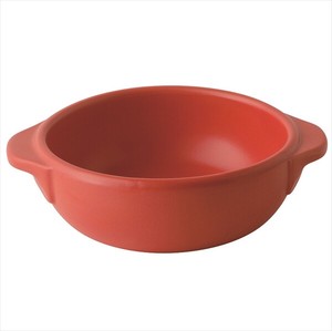 [美濃焼 耐熱 食器 陶器]赤 丸グラタン（大） [日本製]