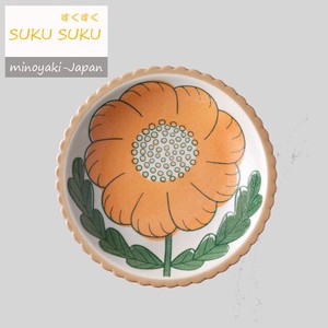 Mino ware Main Plate Flower Made in Japan