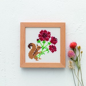 COSMO Cute Aniamal And Seasonal Flower Cross Stitch Kit