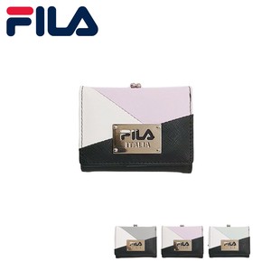 【在庫限りで終了】FILA メタル切り替え がま口コンパクト財布
