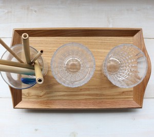 食卓に木のぬくもりを・おしゃれな木製品でおもてなし【modern wooden】/手付き長角モダントレーS