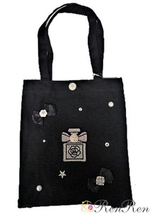 キラキラデコ縦型A4トートバッグ デコバッグ　デコ雑貨　キラキラ雑貨　日本製　手作り　デコパーツ　鞄