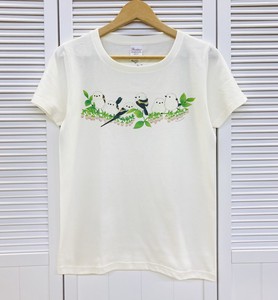 レディースTシャツ☆ブルーベリーの花とシマエナガ【鳥】
