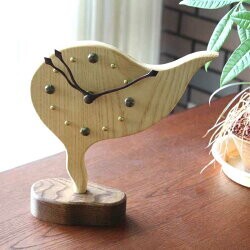 Table Clock Wooden Natural