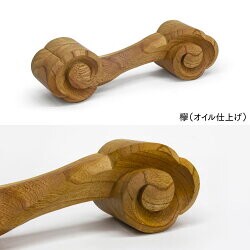 木彫り ダンベル1kgケヤキ(オイル塗装)