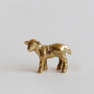 Card Stand Antique Gold Sheep