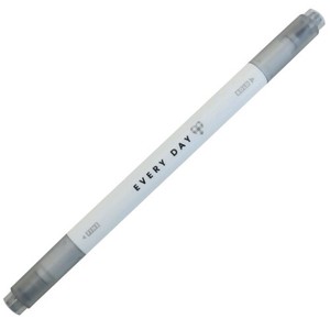 【ペン】ソフトカラーインク 蛍光ツインペン ソフトブラック
