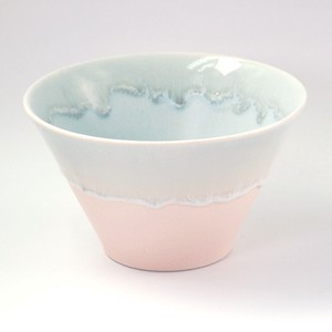 Mino ware Main Dish Bowl Pink Pottery Pastel M Made in Japan