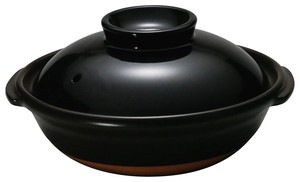Banko ware Pot Jet Black 6-go Made in Japan