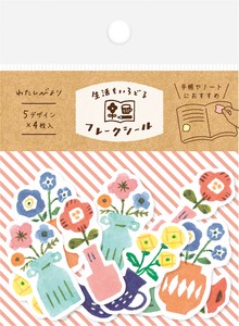 Furukawa Shiko Decoration Washi Flake Stickers Watashi-Biyori Vases