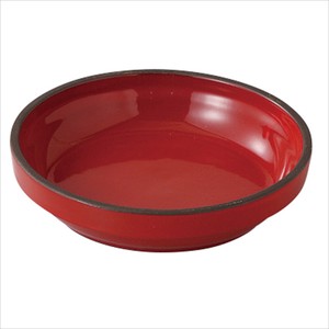 Mino ware Main Plate Red Cafe Style Made in Japan
