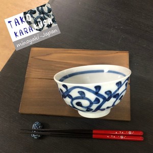 手描たこ唐草　茶碗　 美濃焼 日本製