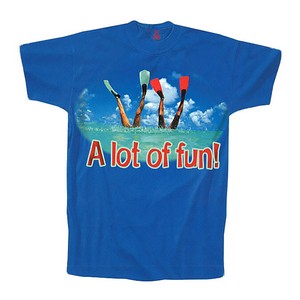 ポストカード サマーカード Tシャツ柄シリーズ 「A LOT OF FUN！」 カラー写真 ブルー 海 暑中見舞い