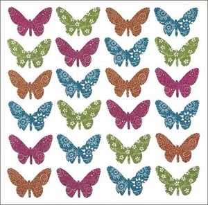 グリーティングカード 多目的 「カラフルな蝶」 昆虫