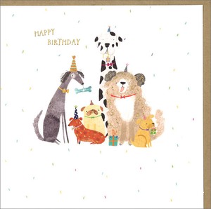 グリーティングカード 誕生日/バースデー「お祝いする犬」 イヌ