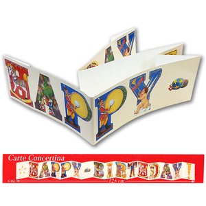 なが〜いグリーティングカード 誕生日/バースデー ストリーマー「サーカス：HAPPY BIRTHDAY」