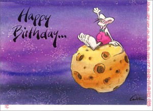 グリーティングカード 誕生日 デペッシュマウス「Happy Birthday...」 ネズミ イラスト