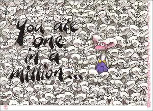 グリーティングカード 多目的 デペッシュマウス「何百万の中から選ばれたキミ」 ネズミ イラスト