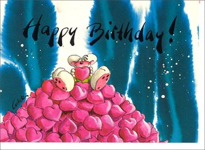 グリーティングカード 誕生日 デペッシュマウス「Happy Birthday！」 ネズミ イラスト