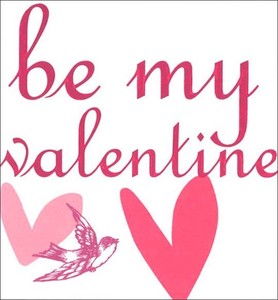 グリーティングカード バレンタイン「Be my valentine」 ハート