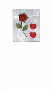 グリーティングカード 多目的 「ハートとバラ」バレンタイン 母の日 花
