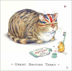 グリーティングカード 誕生日/バースデー ピーター・クロス 「グレートな配色で猫を塗ったねずみ」動物