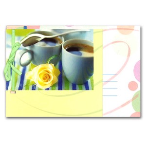 グリーティングカード 多目的 リボンコレクション「コーヒーカップ」メッセージカード